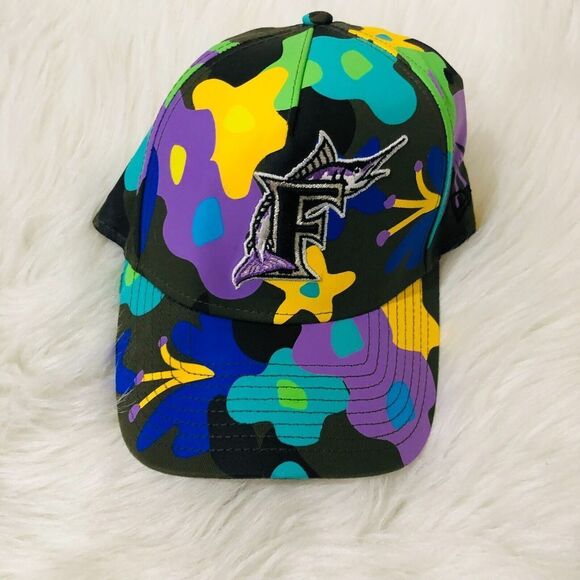 New Era Marlins AF Floral Adjustable Snapback Men's Cap Multicolor One Size - Picture 5 of 8